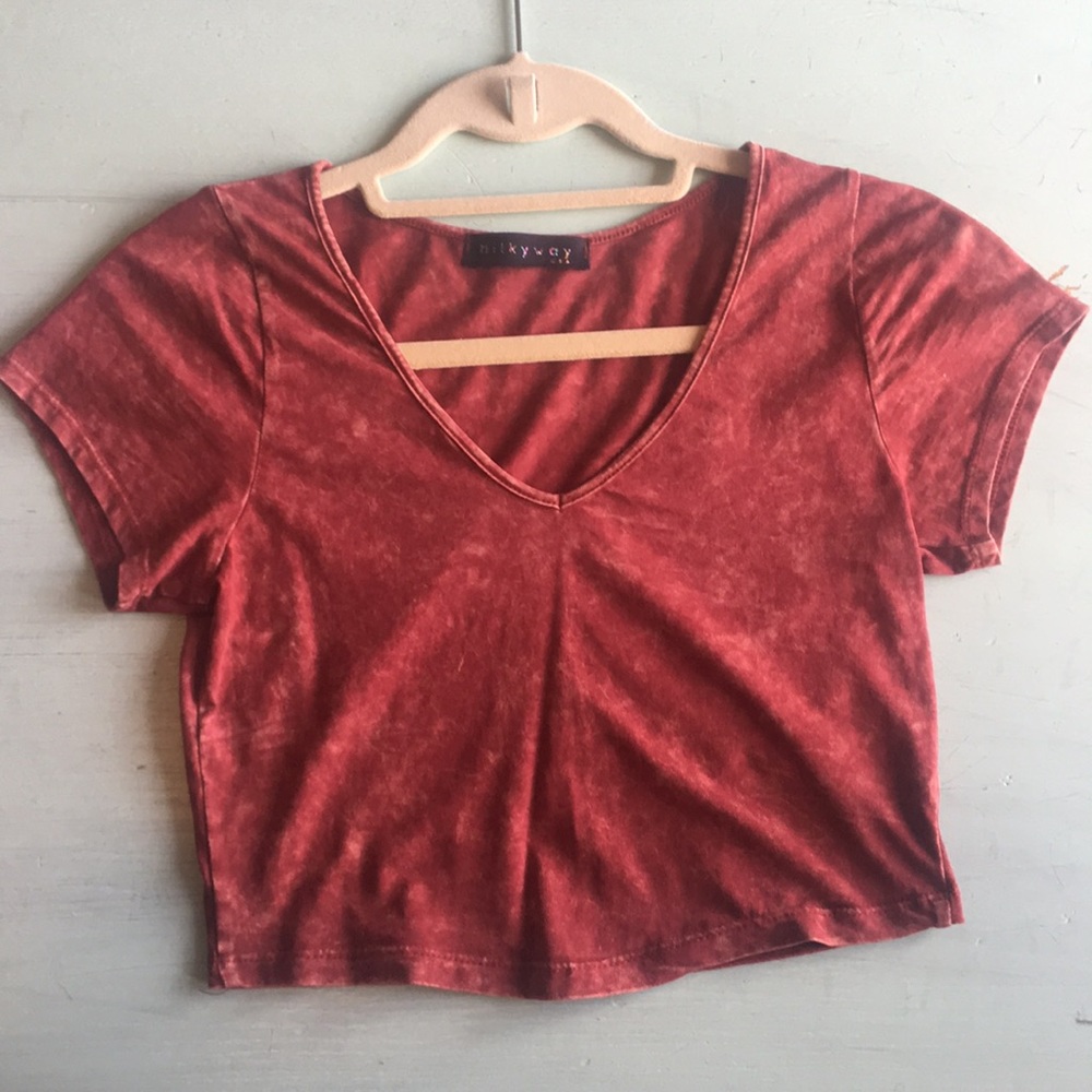 Maroon crop top size M